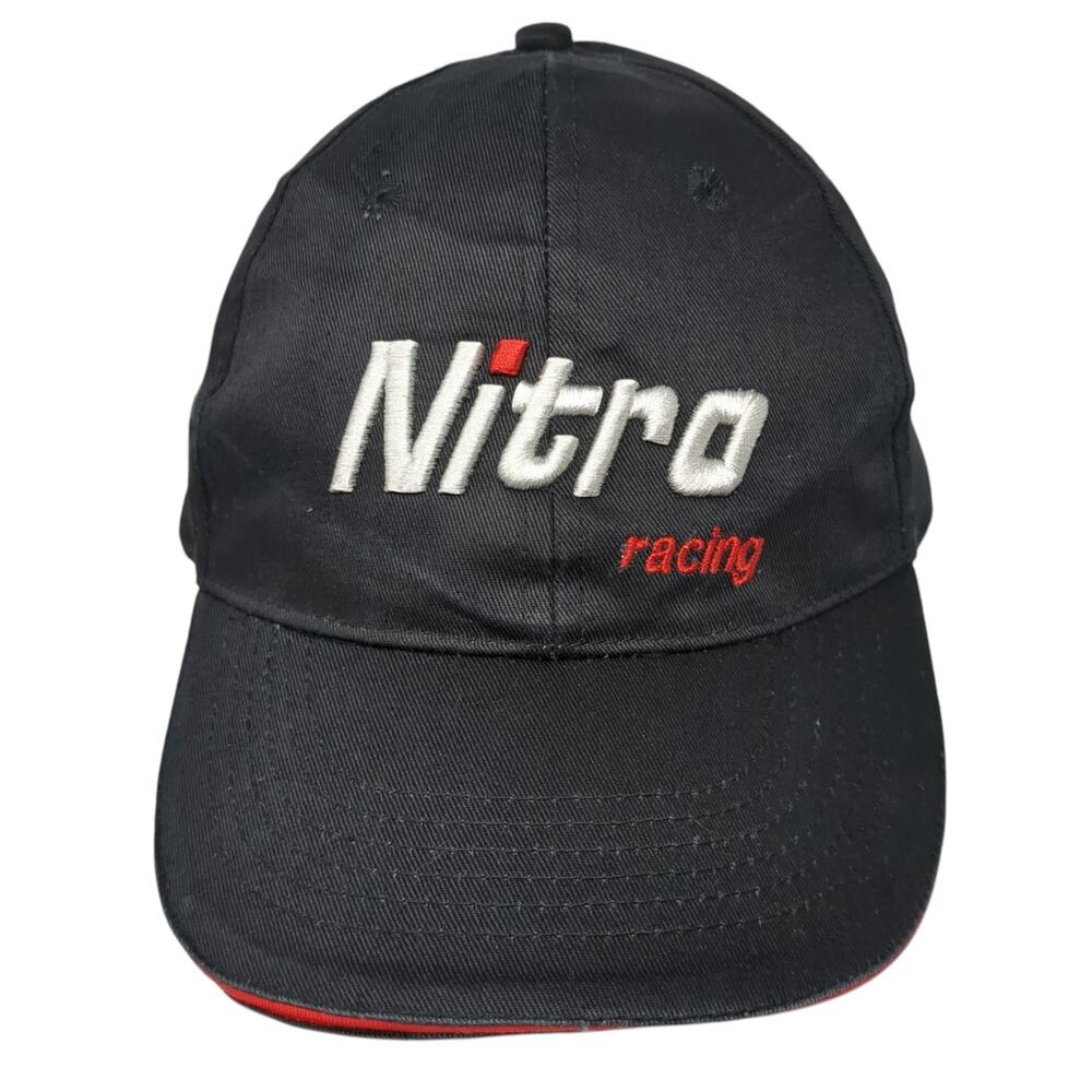 Nitro Racing Slideback Baseball Hat Black One Size Adjustable Embroidered